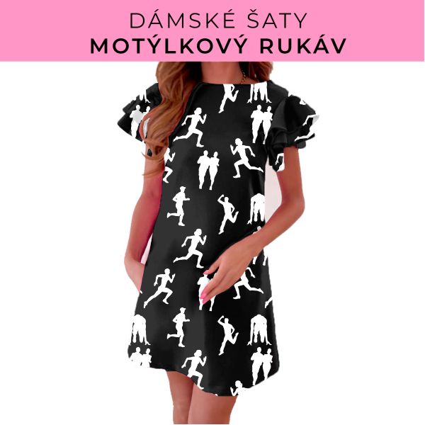 DÁMSKÝ střih - šaty s motýlkovým rukávem