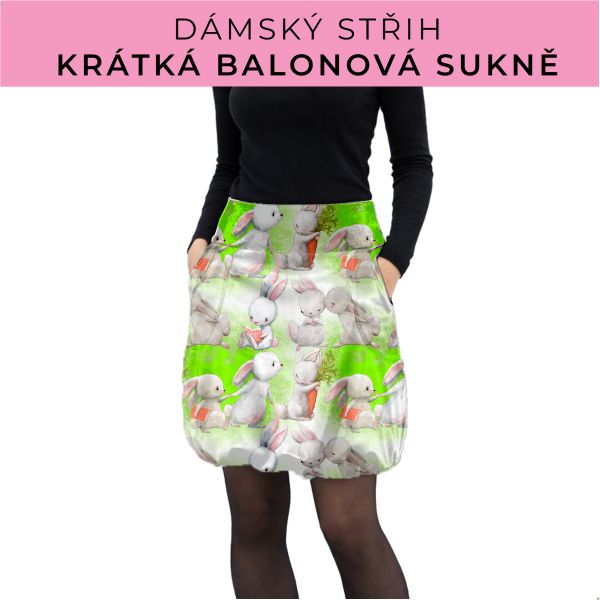 Dámský střih - balonová krátká sukně
