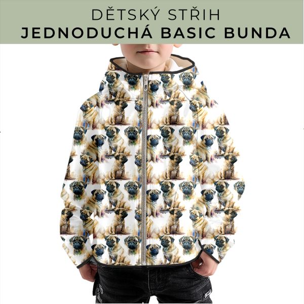 Dětský střih - jednoduchá dětská BASIC  bunda