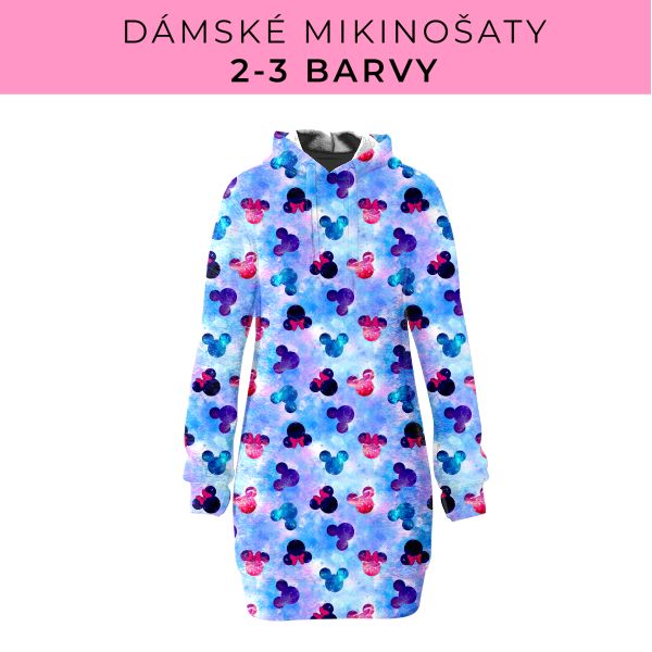 DÁMSKÝ střih - Mikinošaty 2-3 barvy