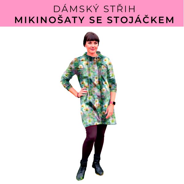 Dámský střih - mikinové šaty se stojáčkem