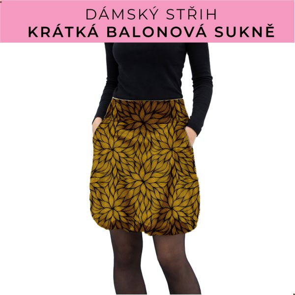 Dámský střih - balonová krátká sukně