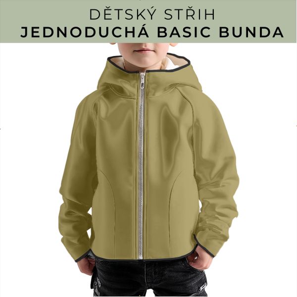 Dětský střih - jednoduchá dětská BASIC  bunda