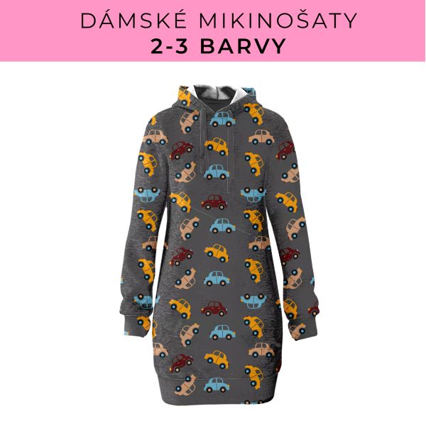 DÁMSKÝ střih - Mikinošaty 2-3 barvy