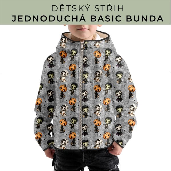 Dětský střih - jednoduchá dětská BASIC  bunda