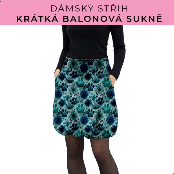 Dámský střih - balonová krátká sukně