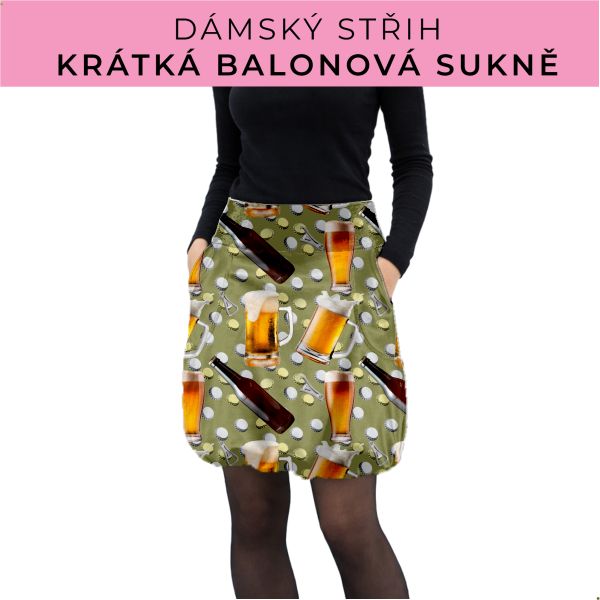 Dámský střih - balonová krátká sukně