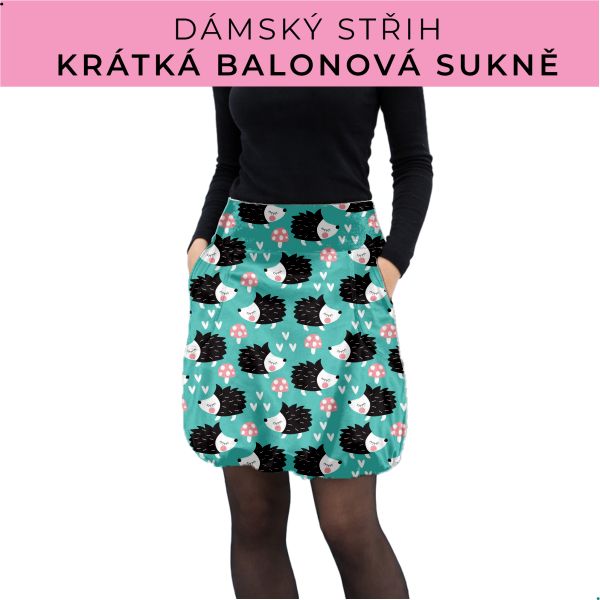 Dámský střih - balonová krátká sukně