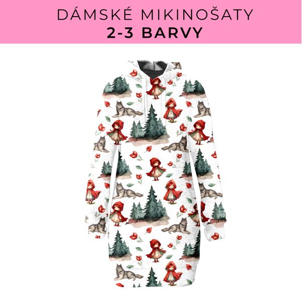 DÁMSKÝ střih - Mikinošaty 2-3 barvy