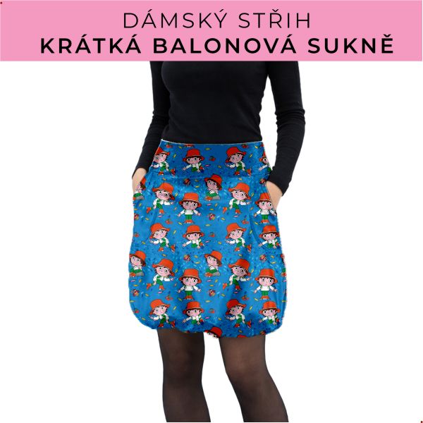 Dámský střih - balonová krátká sukně