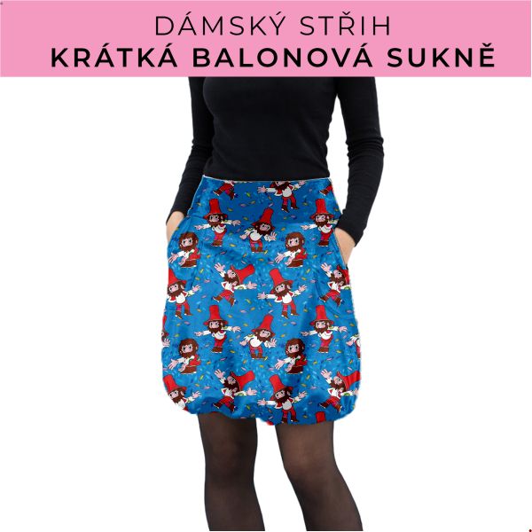 Dámský střih - balonová krátká sukně