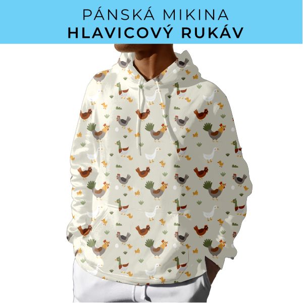 PÁNSKÝ střih - mikina s kapucí