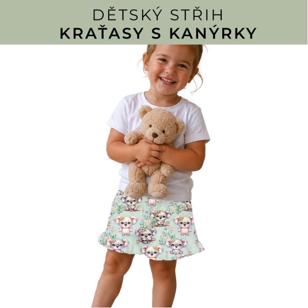 Dětský střih - Kraťásky s kanýrkem