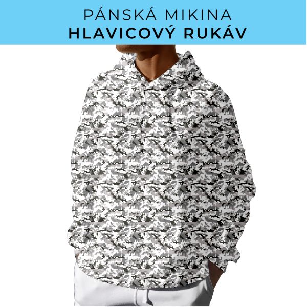 PÁNSKÝ střih - mikina s kapucí