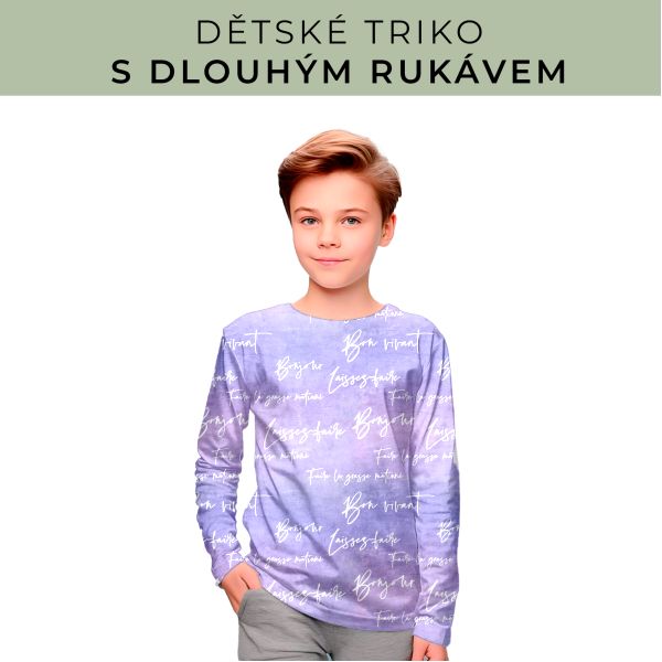 DĚTSKÝ střih - triko dlouhý rukáv