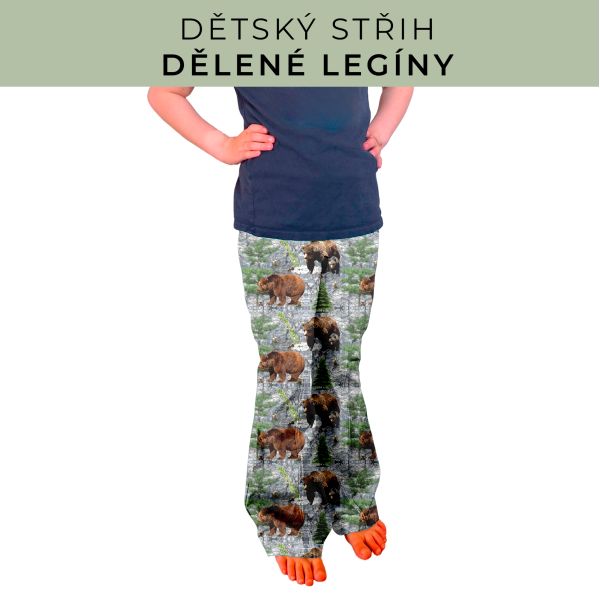Dětský střih - Dělené legíny