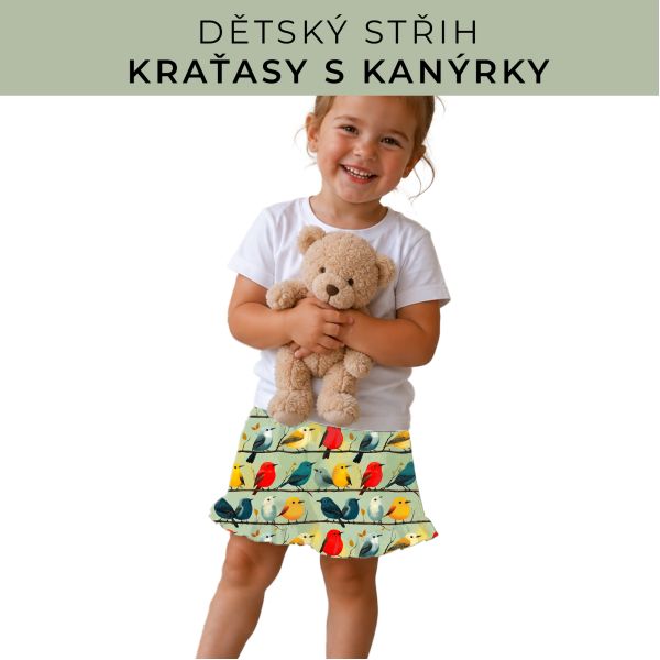 Dětský střih - Kraťásky s kanýrkem