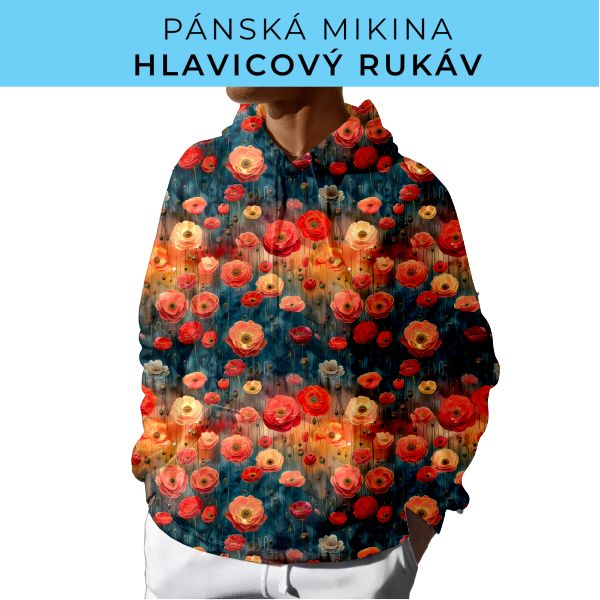 PÁNSKÝ střih - mikina s kapucí