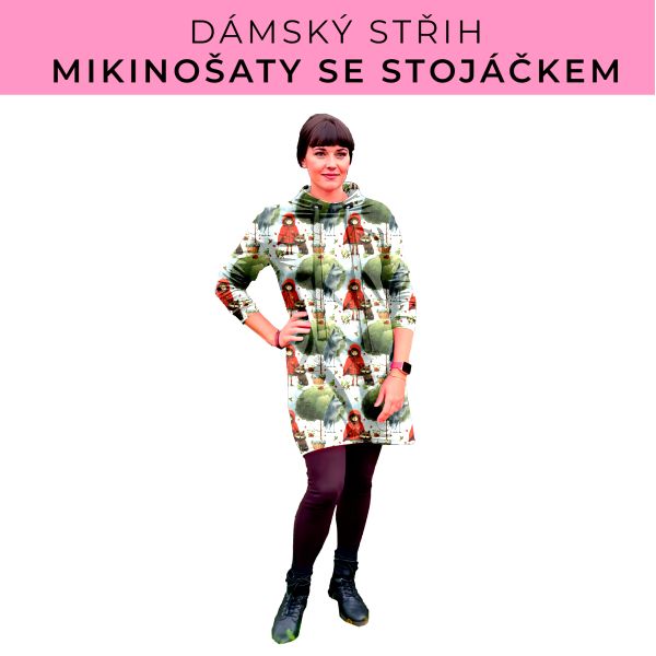 Dámský střih - mikinové šaty se stojáčkem
