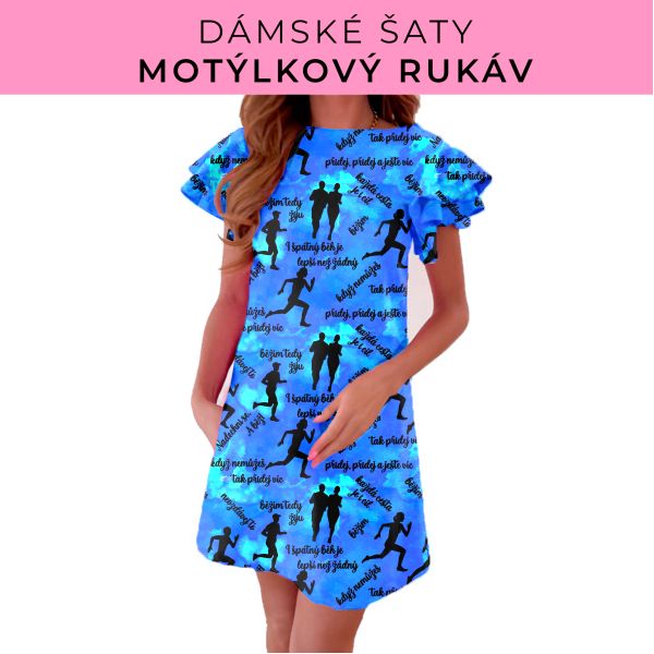 DÁMSKÝ střih - šaty s motýlkovým rukávem