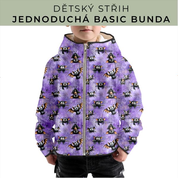 Dětský střih - jednoduchá dětská BASIC  bunda