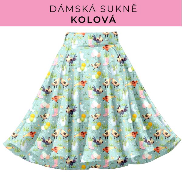 DÁMSKÝ střih - Kolová sukně