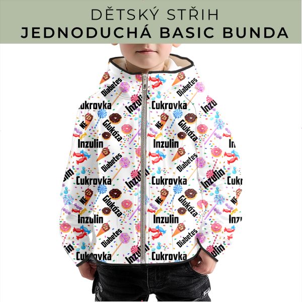 Dětský střih - jednoduchá dětská BASIC  bunda