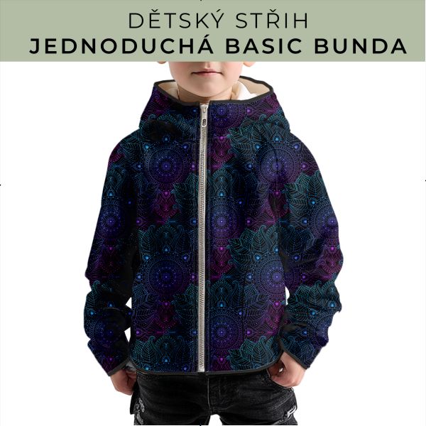 Dětský střih - jednoduchá dětská BASIC  bunda