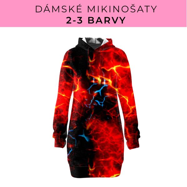 DÁMSKÝ střih - Mikinošaty 2-3 barvy
