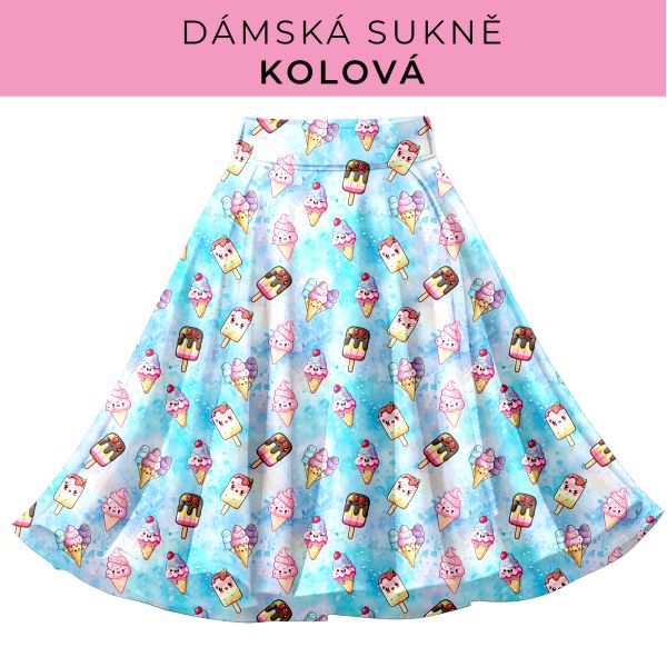 DÁMSKÝ střih - Kolová sukně