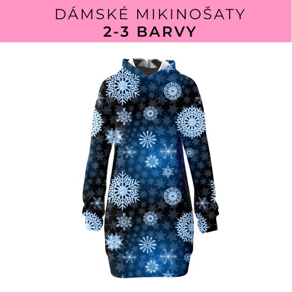 DÁMSKÝ střih - Mikinošaty 2-3 barvy