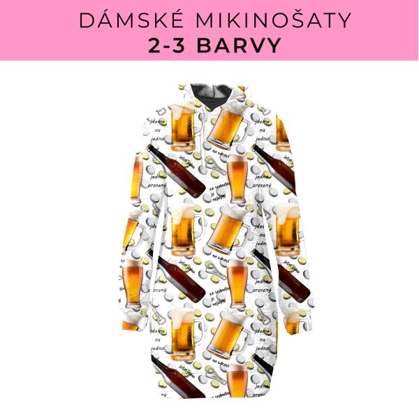 DÁMSKÝ střih - Mikinošaty 2-3 barvy