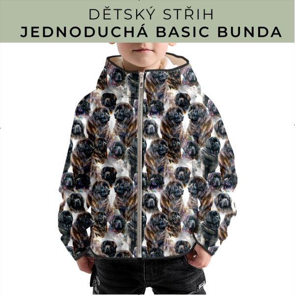 Dětský střih - jednoduchá dětská BASIC  bunda