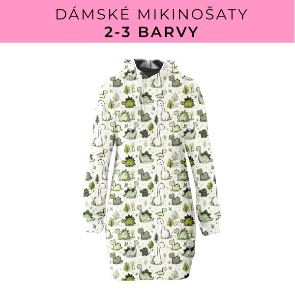 DÁMSKÝ střih - Mikinošaty 2-3 barvy