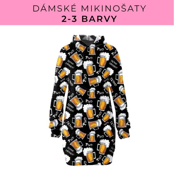 DÁMSKÝ střih - Mikinošaty 2-3 barvy