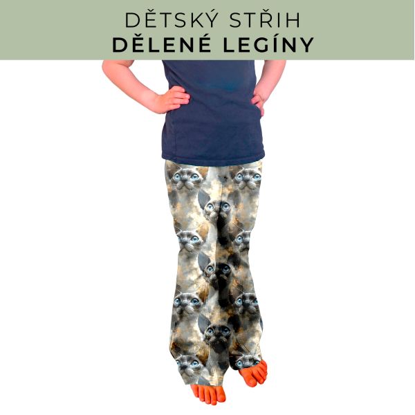 Dětský střih - Dělené legíny