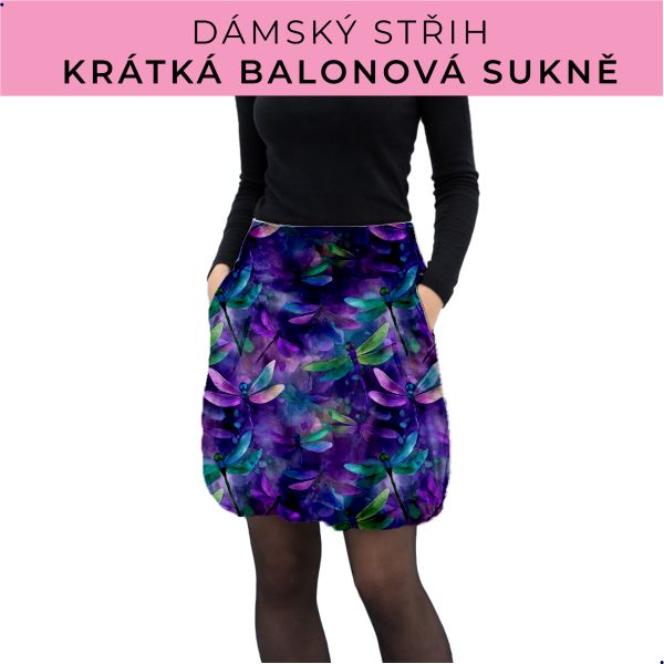 Dámský střih - balonová krátká sukně