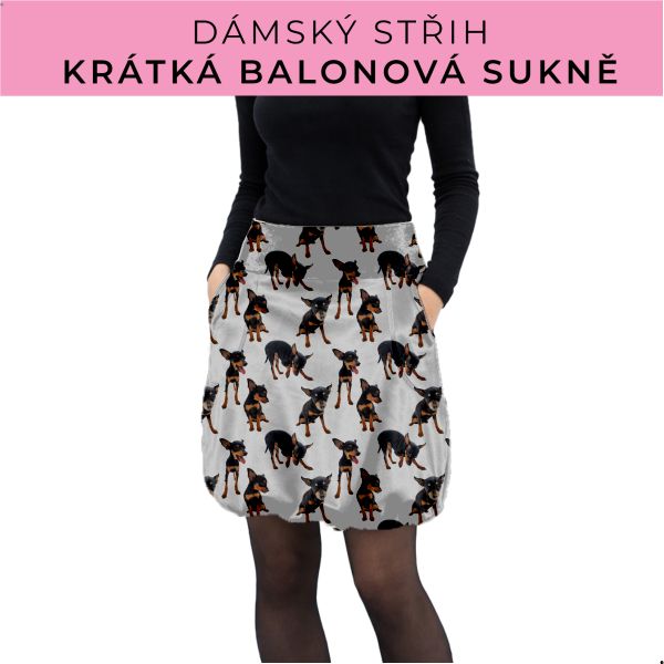 Dámský střih - balonová krátká sukně