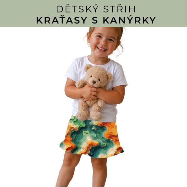 Dětský střih - Kraťásky s kanýrkem