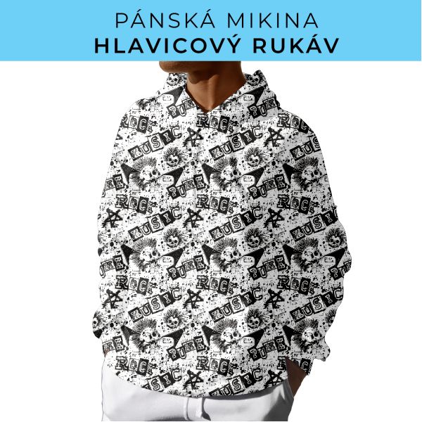 PÁNSKÝ střih - mikina s kapucí