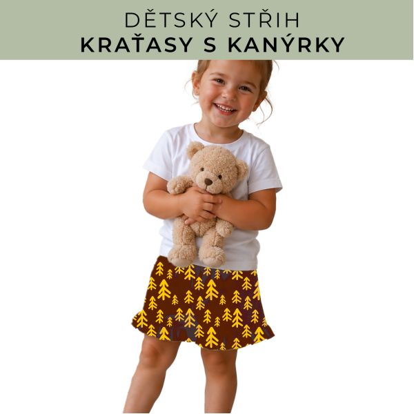 Dětský střih - Kraťásky s kanýrkem