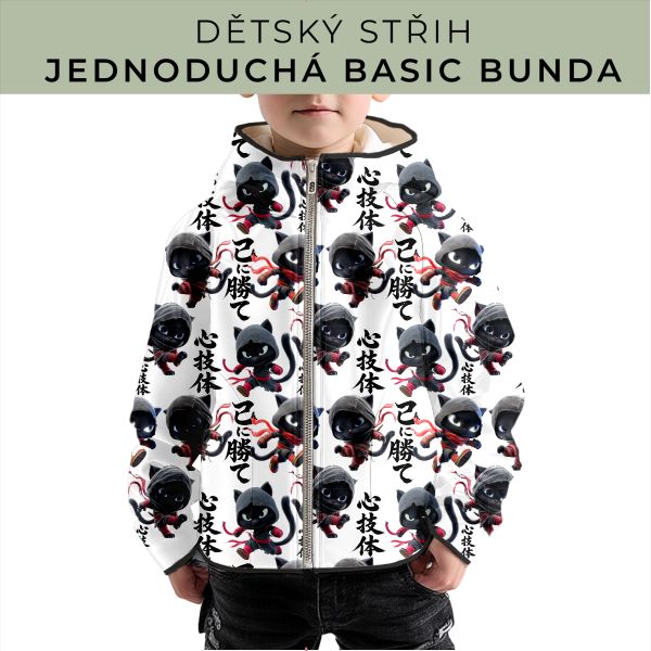 Dětský střih - jednoduchá dětská BASIC  bunda