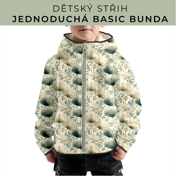 Dětský střih - jednoduchá dětská BASIC  bunda