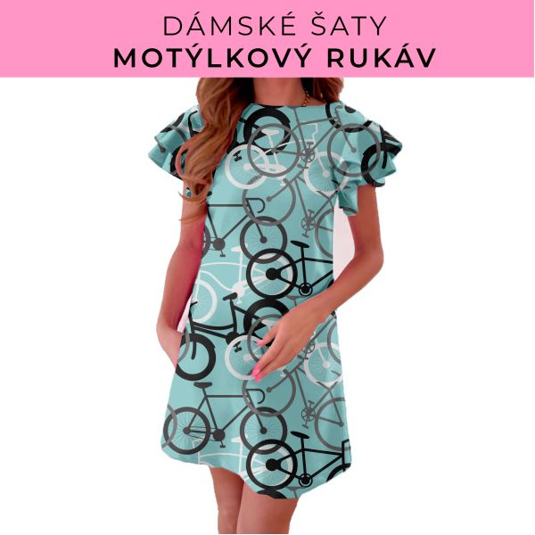 DÁMSKÝ střih - šaty s motýlkovým rukávem