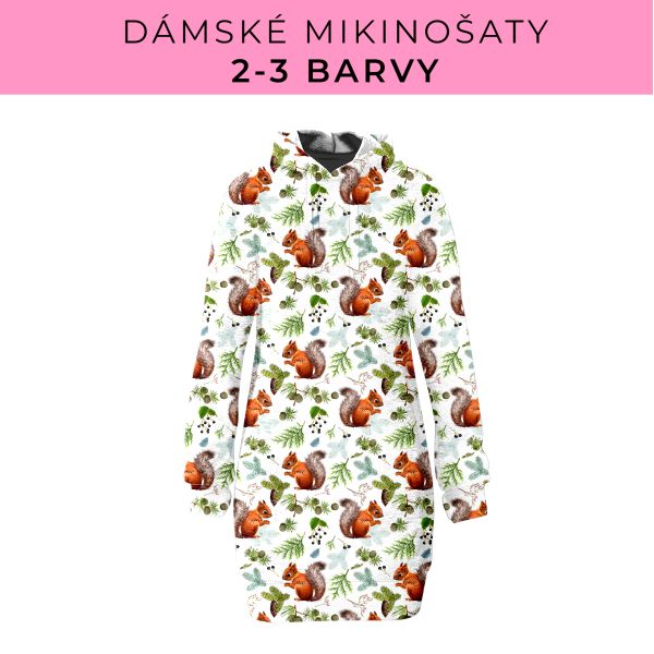 DÁMSKÝ střih - Mikinošaty 2-3 barvy