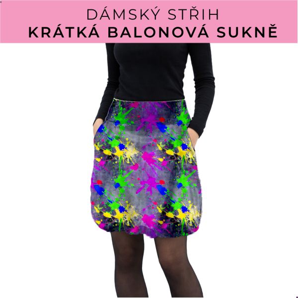 Dámský střih - balonová krátká sukně