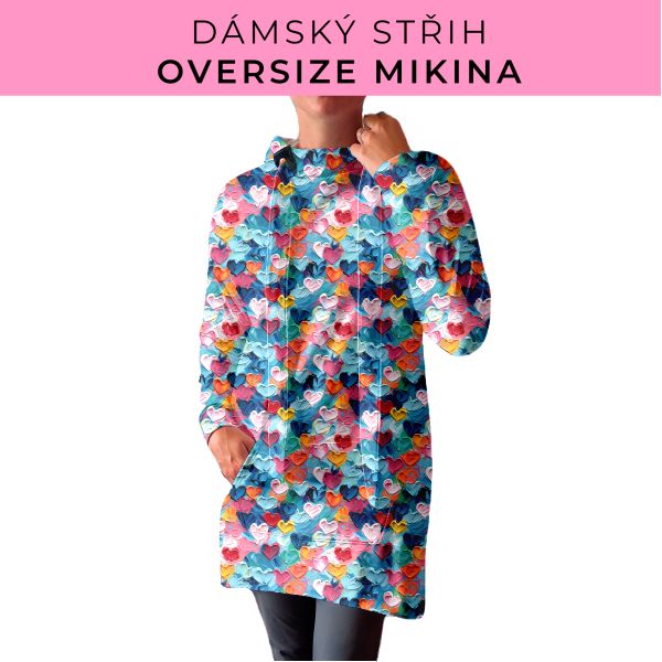 DÁMSKÝ střih - Oversize mikina