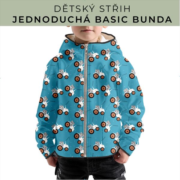 Dětský střih - jednoduchá dětská BASIC  bunda