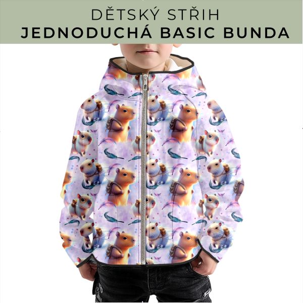 Dětský střih - jednoduchá dětská BASIC  bunda