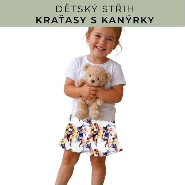 Dětský střih - Kraťásky s kanýrkem